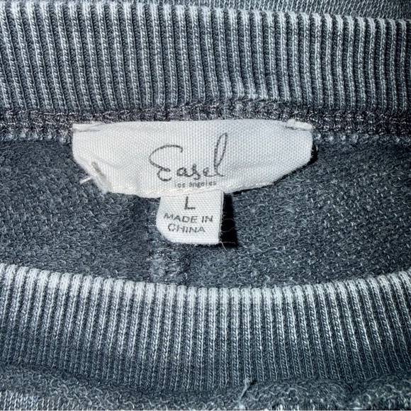 Easel Charcoal Crew Neck Sweatshirt - Picture 3 of 3